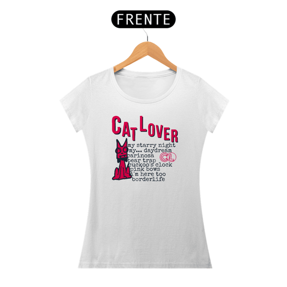 Camiseta Baby Long Cat Lover