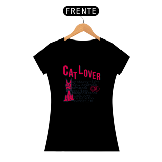 Nome do produto Camiseta Baby Long Cat Lover