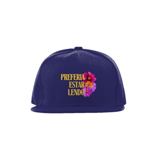 Nome do produto Boné - Preferia Estar Lendo (tecido firme)