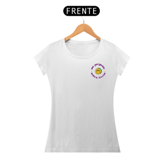 Camiseta Feminina - Me pergunte sobre livros (roxa)