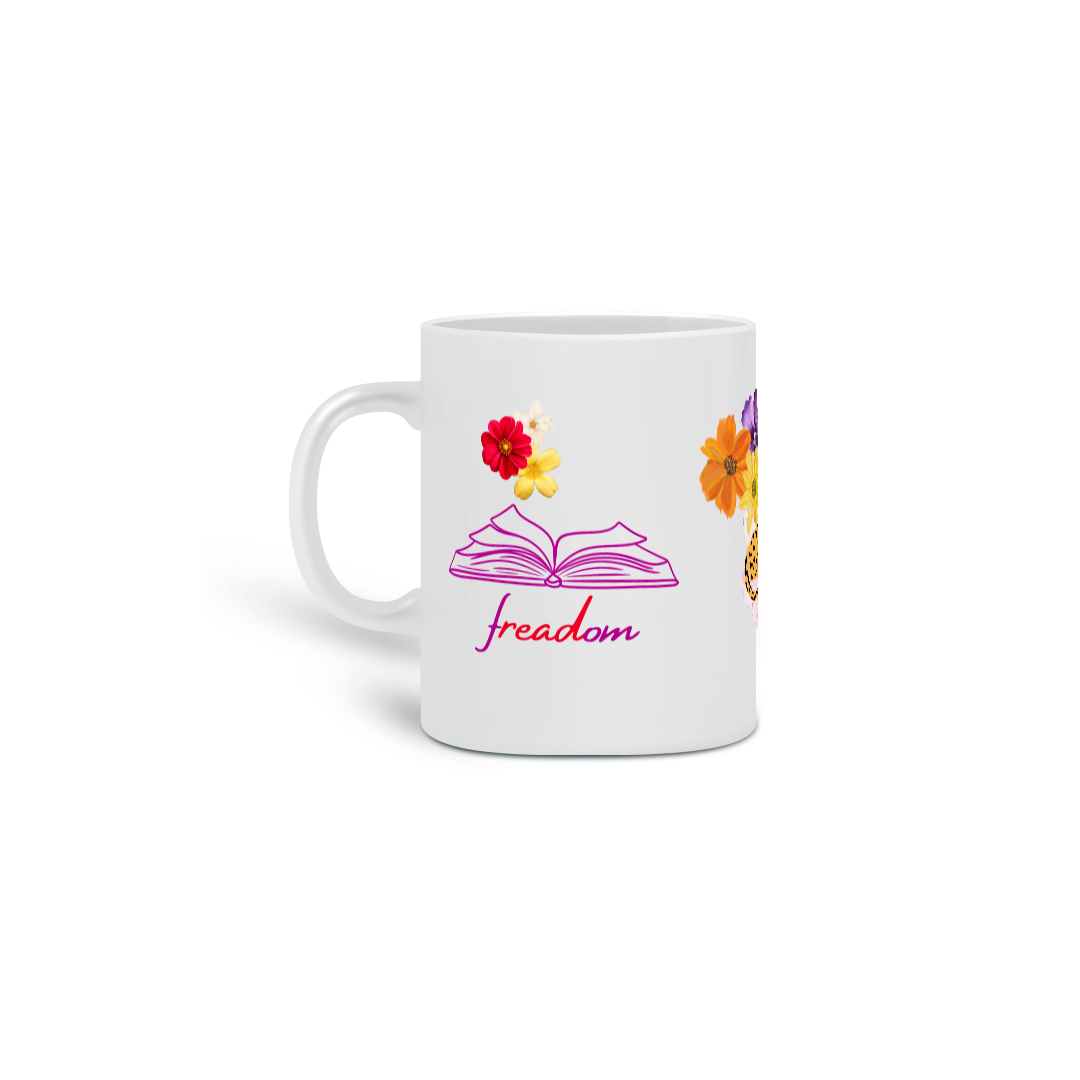 Caneca - Freadom Tigre e Flores