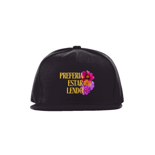 Nome do produto Boné - Preferia Estar Lendo (tecido firme)