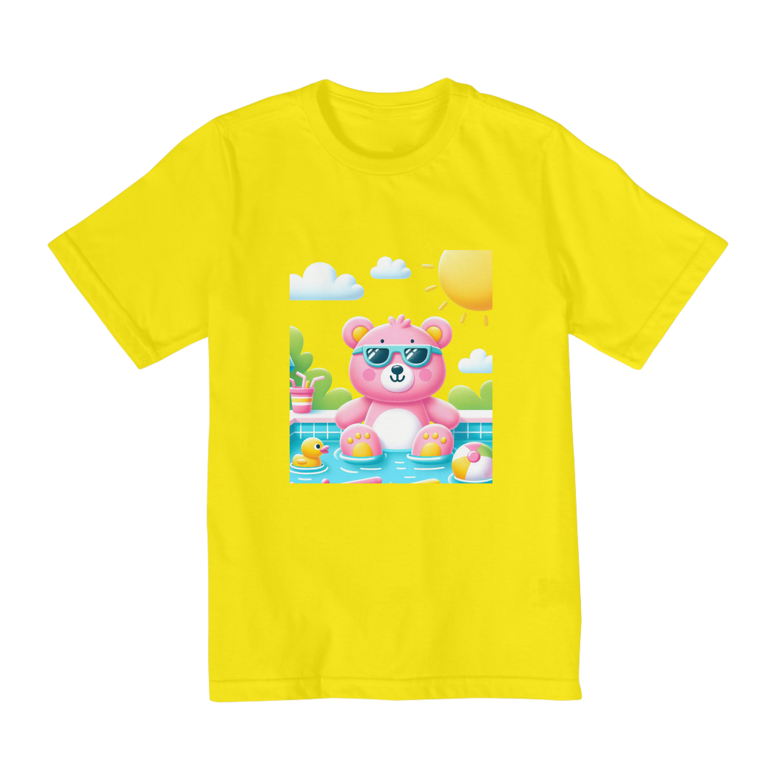 Urso na piscina