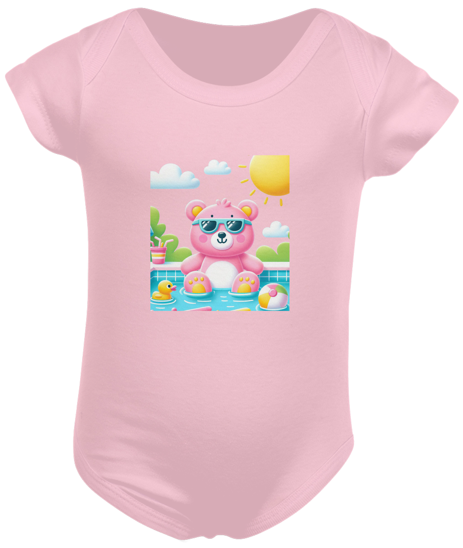 Urso na piscina