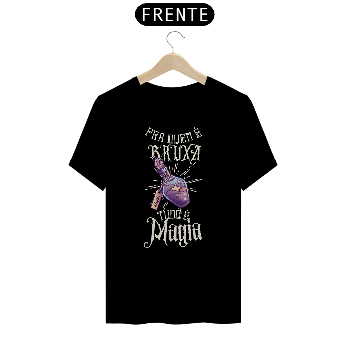 Nome do produto: Camiseta - Bruxa Mágica - Letras claras