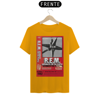 Nome do produto Camiseta R.E.M. em homenagem ao lançamento do disco Automatic for the People em 5 de outubro de 1992 . Em 2017, neste mesmo local foi realizada a festa de 25 anos do lançamento do disco - ANTES DE COMPRAR VEJA TABELA DE MEDIDAS ABAIXO DO BOTÃO COMPRA