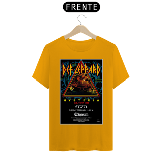 Nome do produto Camiseta Def Leppard Show de 1988 em Cleveland- - NOSSAS CAMISETAS SÃO MAIS AJUSTADAS AO CORPO - ANTES DE FINALIZAR, VEJA TABELA DE MEDIDAS ABAIXO DO BOTÃO COMPRAR OU COMPRE UM TAMANHO MAIOR.