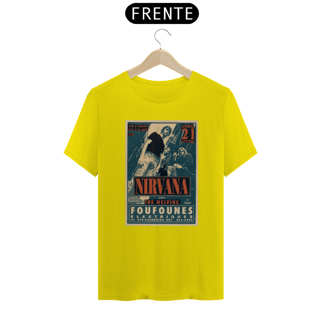 Nome do produto Camiseta Nirvana em Quebec Canadá 1991 - ANTES DE COMPRAR VEJA TABELA DE MEDIDAS ABAIXO DO BOTÃO COMPRAR, POIS TROCA POR ERRO DE TAMANHO É DE RESPONSABILIDADE SUA E GERA CUSTO PRA VOCÊ