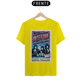 Nome do produto Camiseta Motley Crue Show em Memphis 1987 com abertura do Whitesnake com ingresso original - ANTES DE COMPRAR VEJA TABELA DE MEDIDAS ABAIXO DO BOTÃO COMPRAR, POIS TROCA POR ERRO DE TAMANHO É DE RESPONSABILIDADE SUA E GERA CUSTO PRA VOCÊ