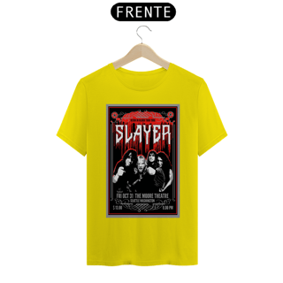 Nome do produto Camiseta Slayer Da turnê Reign in Blood de 1986 - ANTES DE COMPRAR VEJA TABELA DE MEDIDAS ABAIXO DO BOTÃO COMPRAR, POIS TROCA POR ERRO DE TAMANHO É DE RESPONSABILIDADE SUA E GERA CUSTO PRA VOCÊ