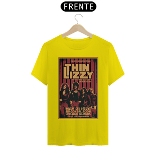 Nome do produto Camiseta Thin Lizzy show de 1976 em Chicago - ANTES DE COMPRAR VEJA TABELA DE MEDIDAS ABAIXO DO BOTÃO COMPRAR, POIS TROCA POR ERRO DE TAMANHO É DE RESPONSABILIDADE SUA E GERA CUSTO PRA VOCÊ