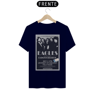 Nome do produto Camiseta Eagles Show de 1975 em Cincinnati com ingresso original - ANTES DE COMPRAR VEJA TABELA DE MEDIDAS ABAIXO DO BOTÃO COMPRAR, POIS TROCA POR ERRO DE TAMANHO É DE RESPONSABILIDADE SUA E GERA CUSTO PRA VOCÊ
