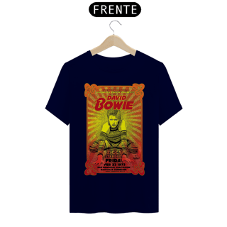 Nome do produto Camiseta David Bowie Show Ziggy Stardust no Tenesse em 1973 - ANTES DE COMPRAR VEJA TABELA DE MEDIDAS ABAIXO DO BOTÃO COMPRAR, POIS TROCA POR ERRO DE TAMANHO É DE RESPONSABILIDADE SUA E GERA CUSTO PRA VOCÊ