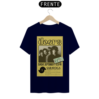 Nome do produto Camiseta The Doors Show em New York de 1968 com ingresso original - ANTES DE COMPRAR VEJA TABELA DE MEDIDAS ABAIXO DO BOTÃO COMPRAR, POIS TROCA POR ERRO DE TAMANHO É DE RESPONSABILIDADE SUA E GERA CUSTO PRA VOCÊ