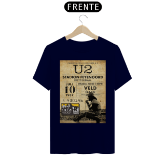 Nome do produto Camiseta U2 Joshua Tree Tour 1987 na Holanda com ingresso original - ANTES DE COMPRAR VEJA TABELA DE MEDIDAS ABAIXO DO BOTÃO COMPRAR, POIS TROCA POR ERRO DE TAMANHO É DE RESPONSABILIDADE SUA E GERA CUSTO PRA VOCÊ