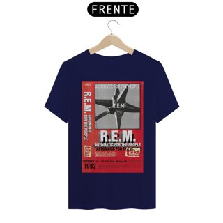 Nome do produto Camiseta R.E.M. em homenagem ao lançamento do disco Automatic for the People em 5 de outubro de 1992 . Em 2017, neste mesmo local foi realizada a festa de 25 anos do lançamento do disco - ANTES DE COMPRAR VEJA TABELA DE MEDIDAS ABAIXO DO BOTÃO COMPRA
