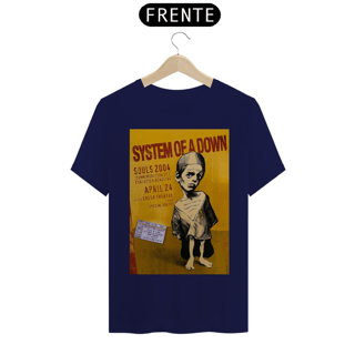 Nome do produto Camiseta System Of Down show de 2004 com ingresso original- NOSSAS CAMISETAS SÃO MAIS AJUSTADAS AO CORPO - ANTES DE FINALIZAR, VEJA TABELA DE MEDIDAS ABAIXO DO BOTÃO COMPRAR OU COMPRE UM TAMANHO MAIOR.