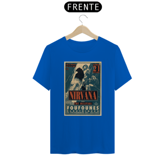 Nome do produto Camiseta Nirvana em Quebec Canadá 1991 - ANTES DE COMPRAR VEJA TABELA DE MEDIDAS ABAIXO DO BOTÃO COMPRAR, POIS TROCA POR ERRO DE TAMANHO É DE RESPONSABILIDADE SUA E GERA CUSTO PRA VOCÊ