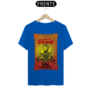 Nome do produto Camiseta David Bowie Show Ziggy Stardust no Tenesse em 1973 - ANTES DE COMPRAR VEJA TABELA DE MEDIDAS ABAIXO DO BOTÃO COMPRAR, POIS TROCA POR ERRO DE TAMANHO É DE RESPONSABILIDADE SUA E GERA CUSTO PRA VOCÊ