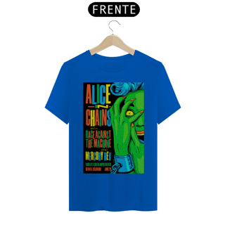 Nome do produto Camiseta Alice In Chains Show de 1993 com abertura do Reage Against - ANTES DE COMPRAR VEJA TABELA DE MEDIDAS ABAIXO DO BOTÃO COMPRAR, POIS TROCA POR ERRO DE TAMANHO É DE RESPONSABILIDADE SUA E GERA CUSTO PRA VOCÊ