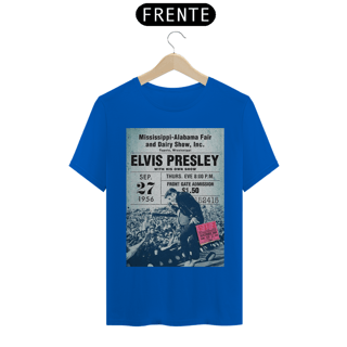 Nome do produto Camiseta Elvis Presley - Mississipi 1956 com ingresso original - ANTES DE COMPRAR VEJA TABELA DE MEDIDAS ABAIXO DO BOTÃO COMPRAR, POIS TROCA POR ERRO DE TAMANHO É DE RESPONSABILIDADE SUA E GERA CUSTO PRA VOCÊ