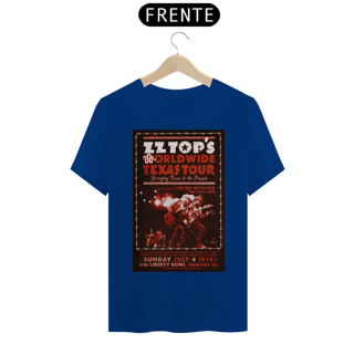 Nome do produto Camiseta ZZTop Show de 1976 no Tenesse - ANTES DE COMPRAR VEJA TABELA DE MEDIDAS ABAIXO DO BOTÃO COMPRAR, POIS TROCA POR ERRO DE TAMANHO É DE RESPONSABILIDADE SUA E GERA CUSTO PRA VOCÊ