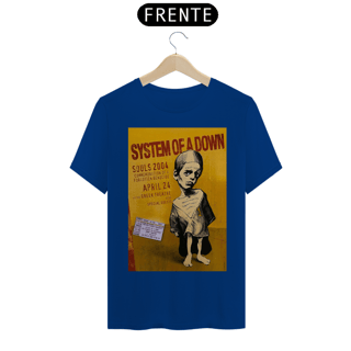 Nome do produto Camiseta System Of Down show de 2004 com ingresso original- NOSSAS CAMISETAS SÃO MAIS AJUSTADAS AO CORPO - ANTES DE FINALIZAR, VEJA TABELA DE MEDIDAS ABAIXO DO BOTÃO COMPRAR OU COMPRE UM TAMANHO MAIOR.