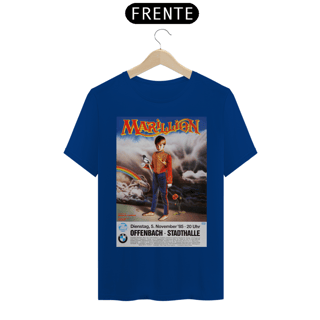 Nome do produto Camiseta Marillion show na alemanha de 1985 - NOSSAS CAMISETAS SÃO MAIS AJUSTADAS AO CORPO - ANTES DE FINALIZAR, VEJA TABELA DE MEDIDAS ABAIXO DO BOTÃO COMPRAR OU COMPRE UM TAMANHO MAIOR.