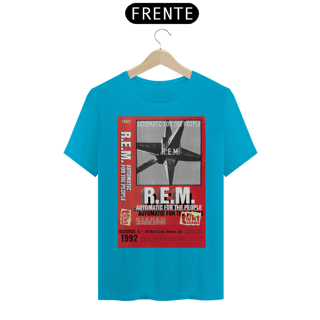 Nome do produto Camiseta R.E.M. em homenagem ao lançamento do disco Automatic for the People em 5 de outubro de 1992 . Em 2017, neste mesmo local foi realizada a festa de 25 anos do lançamento do disco - ANTES DE COMPRAR VEJA TABELA DE MEDIDAS ABAIXO DO BOTÃO COMPRA