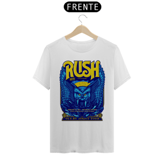 Nome do produto Camiseta Rush - primeiro Show da turnê Fly By Night de 1975 - ANTES DE COMPRAR VEJA TABELA DE MEDIDAS ABAIXO DO BOTÃO COMPRAR, POIS TROCA POR ERRO DE TAMANHO É DE RESPONSABILIDADE SUA E GERA CUSTO PRA VOCÊ