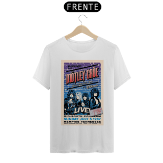 Nome do produto Camiseta Motley Crue Show em Memphis 1987 com abertura do Whitesnake com ingresso original - ANTES DE COMPRAR VEJA TABELA DE MEDIDAS ABAIXO DO BOTÃO COMPRAR, POIS TROCA POR ERRO DE TAMANHO É DE RESPONSABILIDADE SUA E GERA CUSTO PRA VOCÊ