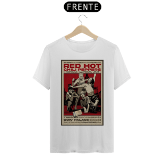 Nome do produto Camiseta Red Hot Chili Peppers Show 1991 em São Francisco com Nirvana e Pearl Jam com ingresso original - ANTES DE COMPRAR VEJA TABELA DE MEDIDAS ABAIXO DO BOTÃO COMPRAR, POIS TROCA POR ERRO DE TAMANHO É DE RESPONSABILIDADE SUA E GERA CUSTO PRA VOCÊ