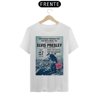 Nome do produto Camiseta Elvis Presley - Mississipi 1956 com ingresso original - ANTES DE COMPRAR VEJA TABELA DE MEDIDAS ABAIXO DO BOTÃO COMPRAR, POIS TROCA POR ERRO DE TAMANHO É DE RESPONSABILIDADE SUA E GERA CUSTO PRA VOCÊ