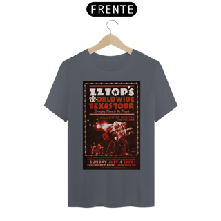 Nome do produto Camiseta ZZTop Show de 1976 no Tenesse - ANTES DE COMPRAR VEJA TABELA DE MEDIDAS ABAIXO DO BOTÃO COMPRAR, POIS TROCA POR ERRO DE TAMANHO É DE RESPONSABILIDADE SUA E GERA CUSTO PRA VOCÊ