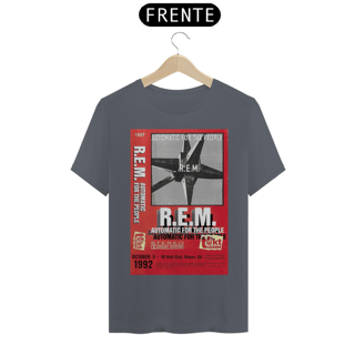 Nome do produto Camiseta R.E.M. em homenagem ao lançamento do disco Automatic for the People em 5 de outubro de 1992 . Em 2017, neste mesmo local foi realizada a festa de 25 anos do lançamento do disco - ANTES DE COMPRAR VEJA TABELA DE MEDIDAS ABAIXO DO BOTÃO COMPRA