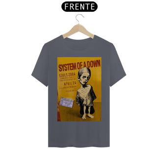 Nome do produto Camiseta System Of Down show de 2004 com ingresso original- NOSSAS CAMISETAS SÃO MAIS AJUSTADAS AO CORPO - ANTES DE FINALIZAR, VEJA TABELA DE MEDIDAS ABAIXO DO BOTÃO COMPRAR OU COMPRE UM TAMANHO MAIOR.