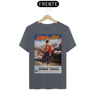 Nome do produto Camiseta Marillion show na alemanha de 1985 - NOSSAS CAMISETAS SÃO MAIS AJUSTADAS AO CORPO - ANTES DE FINALIZAR, VEJA TABELA DE MEDIDAS ABAIXO DO BOTÃO COMPRAR OU COMPRE UM TAMANHO MAIOR.