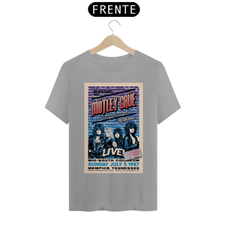Nome do produto Camiseta Motley Crue Show em Memphis 1987 com abertura do Whitesnake com ingresso original - ANTES DE COMPRAR VEJA TABELA DE MEDIDAS ABAIXO DO BOTÃO COMPRAR, POIS TROCA POR ERRO DE TAMANHO É DE RESPONSABILIDADE SUA E GERA CUSTO PRA VOCÊ