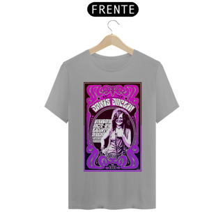 Nome do produto Camiseta Janis Joplin Show em Washita Kansas de 1969 - ANTES DE COMPRAR VEJA TABELA DE MEDIDAS ABAIXO DO BOTÃO COMPRAR, POIS TROCA POR ERRO DE TAMANHO É DE RESPONSABILIDADE SUA E GERA CUSTO PRA VOCÊ