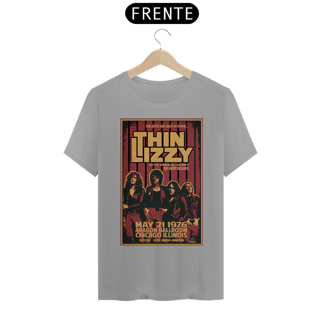 Nome do produto Camiseta Thin Lizzy show de 1976 em Chicago - ANTES DE COMPRAR VEJA TABELA DE MEDIDAS ABAIXO DO BOTÃO COMPRAR, POIS TROCA POR ERRO DE TAMANHO É DE RESPONSABILIDADE SUA E GERA CUSTO PRA VOCÊ