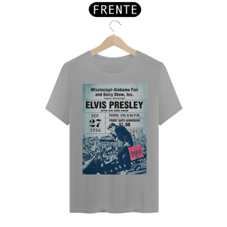 Nome do produto Camiseta Elvis Presley - Mississipi 1956 com ingresso original - ANTES DE COMPRAR VEJA TABELA DE MEDIDAS ABAIXO DO BOTÃO COMPRAR, POIS TROCA POR ERRO DE TAMANHO É DE RESPONSABILIDADE SUA E GERA CUSTO PRA VOCÊ