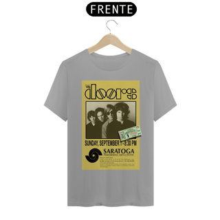 Nome do produto Camiseta The Doors Show em New York de 1968 com ingresso original - ANTES DE COMPRAR VEJA TABELA DE MEDIDAS ABAIXO DO BOTÃO COMPRAR, POIS TROCA POR ERRO DE TAMANHO É DE RESPONSABILIDADE SUA E GERA CUSTO PRA VOCÊ