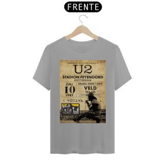Nome do produto Camiseta U2 Joshua Tree Tour 1987 na Holanda com ingresso original - ANTES DE COMPRAR VEJA TABELA DE MEDIDAS ABAIXO DO BOTÃO COMPRAR, POIS TROCA POR ERRO DE TAMANHO É DE RESPONSABILIDADE SUA E GERA CUSTO PRA VOCÊ