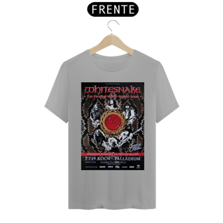 Nome do produto Camiseta Whitesnake Show na Alemanha em 2019 - NOSSAS CAMISETAS SÃO MAIS AJUSTADAS AO CORPO - ANTES DE FINALIZAR, VEJA TABELA DE MEDIDAS ABAIXO DO BOTÃO COMPRAR OU COMPRE UM TAMANHO MAIOR.