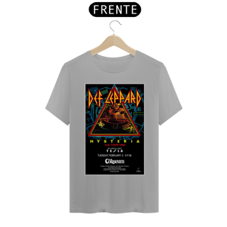 Nome do produto Camiseta Def Leppard Show de 1988 em Cleveland- - NOSSAS CAMISETAS SÃO MAIS AJUSTADAS AO CORPO - ANTES DE FINALIZAR, VEJA TABELA DE MEDIDAS ABAIXO DO BOTÃO COMPRAR OU COMPRE UM TAMANHO MAIOR.
