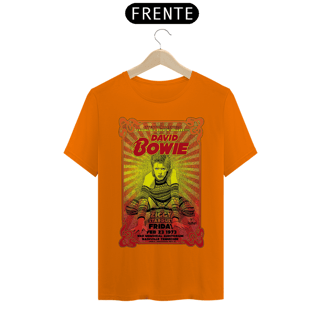 Nome do produto Camiseta David Bowie Show Ziggy Stardust no Tenesse em 1973 - ANTES DE COMPRAR VEJA TABELA DE MEDIDAS ABAIXO DO BOTÃO COMPRAR, POIS TROCA POR ERRO DE TAMANHO É DE RESPONSABILIDADE SUA E GERA CUSTO PRA VOCÊ
