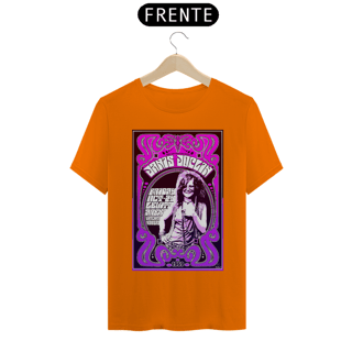 Nome do produto Camiseta Janis Joplin Show em Washita Kansas de 1969 - ANTES DE COMPRAR VEJA TABELA DE MEDIDAS ABAIXO DO BOTÃO COMPRAR, POIS TROCA POR ERRO DE TAMANHO É DE RESPONSABILIDADE SUA E GERA CUSTO PRA VOCÊ