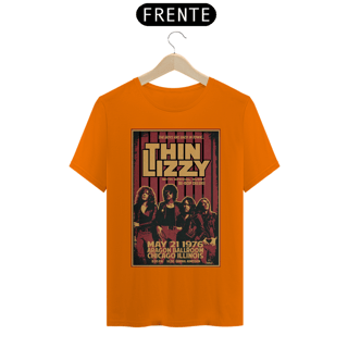 Nome do produto Camiseta Thin Lizzy show de 1976 em Chicago - ANTES DE COMPRAR VEJA TABELA DE MEDIDAS ABAIXO DO BOTÃO COMPRAR, POIS TROCA POR ERRO DE TAMANHO É DE RESPONSABILIDADE SUA E GERA CUSTO PRA VOCÊ