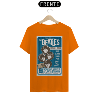 Nome do produto Camiseta The Beatles US Tour 1965 - Atlanta com o ingresso original - NOSSAS CAMISETAS SÃO MAIS AJUSTADAS AO CORPO - ANTES DE FINALIZAR, VEJA TABELA DE MEDIDAS ABAIXO DO BOTÃO COMPRAR OU COMPRE UM TAMANHO MAIOR.