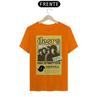 Nome do produto Camiseta The Doors Show em New York de 1968 com ingresso original - ANTES DE COMPRAR VEJA TABELA DE MEDIDAS ABAIXO DO BOTÃO COMPRAR, POIS TROCA POR ERRO DE TAMANHO É DE RESPONSABILIDADE SUA E GERA CUSTO PRA VOCÊ